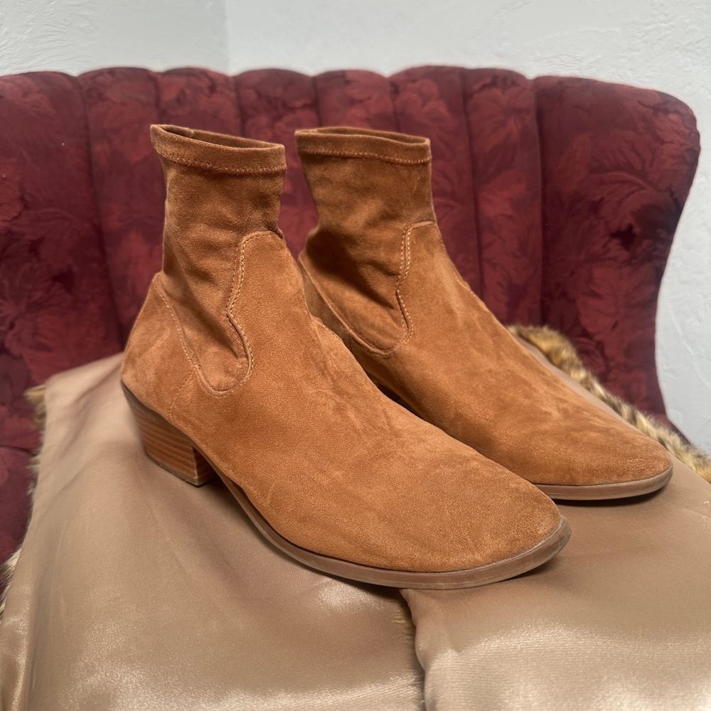 Tan Suede Ankle Boots